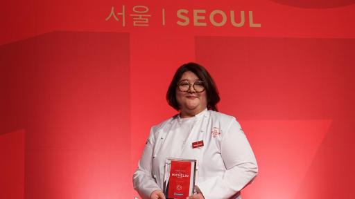 Kim Ji-young, the Head Chef of Balwoo Gongyang, a one-Michelin-starred restaurant in Korea for 2017-2018