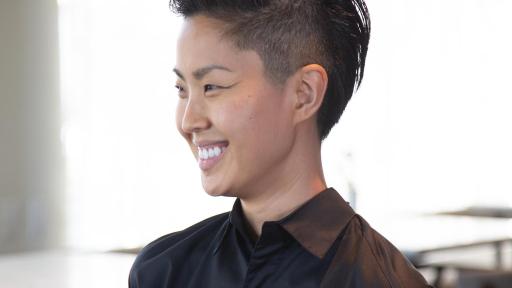 Kristen Kish wearing Culinary Council uniform