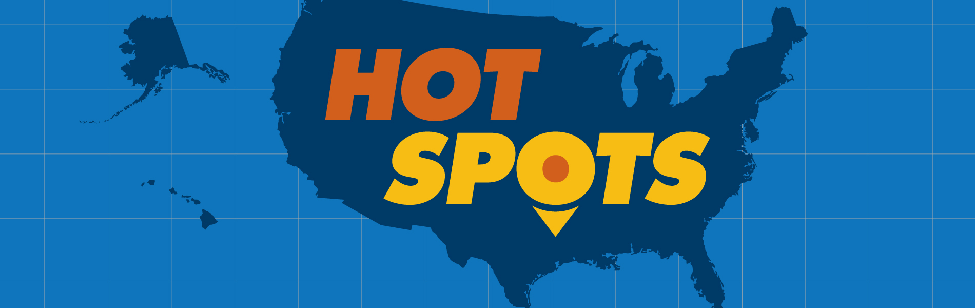 Hot Spots caption over a map of North America