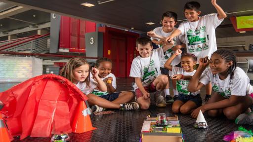 Campers will explore frequency, circuit boards, motors and gears as they use real tools to reverse engineer a remote-control robot.