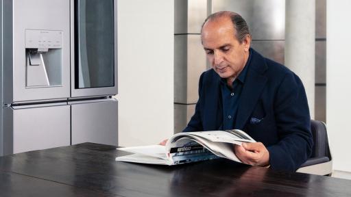 Hadi Teherani with LG SIGNATURE Refrigerator