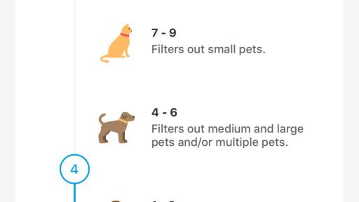 Motion sensitivity settings