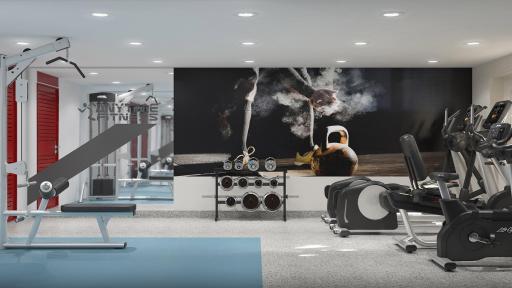 Gym equipped by Life Fitness