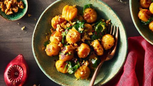 Butternut squash gives traditional gnocchi a delicious spin. Imported from Italy, this fluffy and tender free-run egg pasta is ready in 5 minutes. Just a little toss with olive oil and parmesan and you have a great main for two paired with salad &ndash; or serve as a side for the whole family.