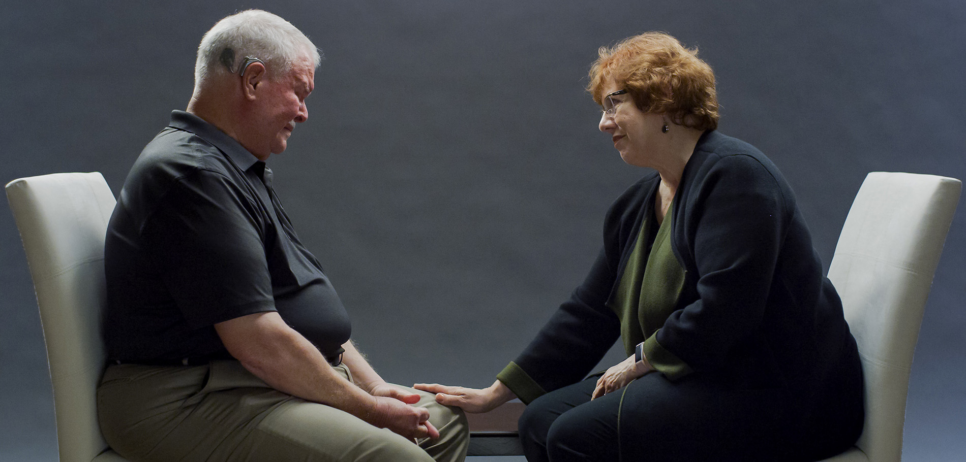 Husband and wife talk about hearing loss