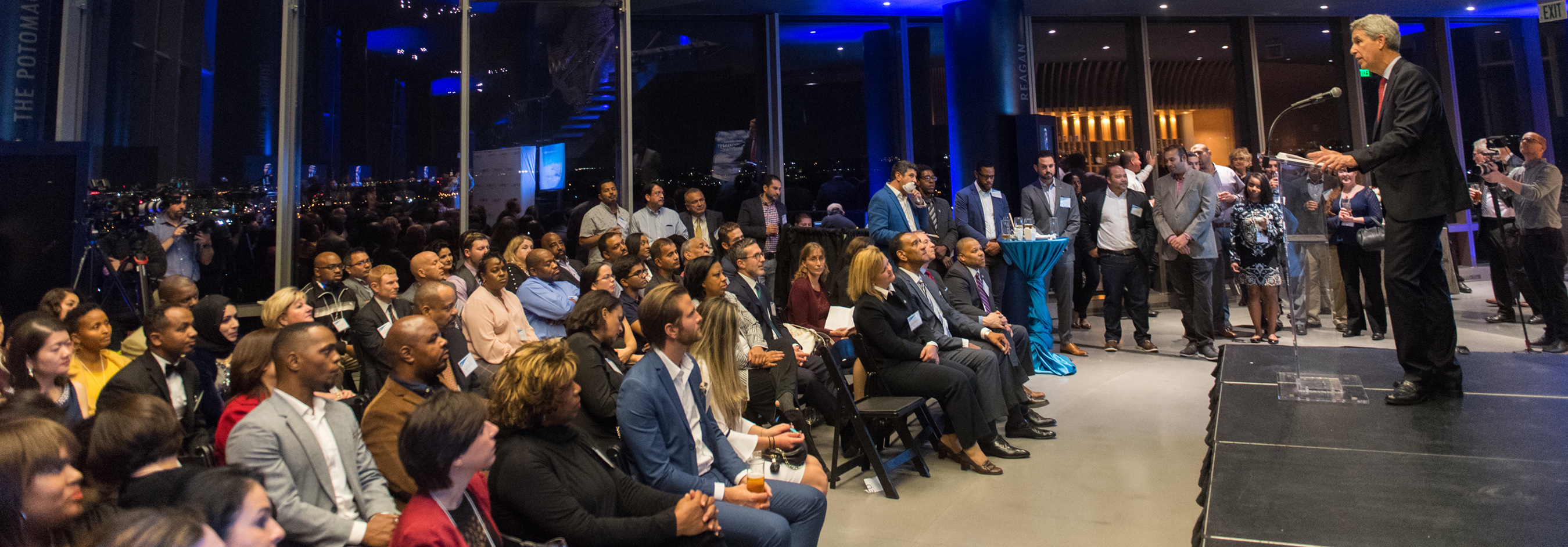 A speech and audience