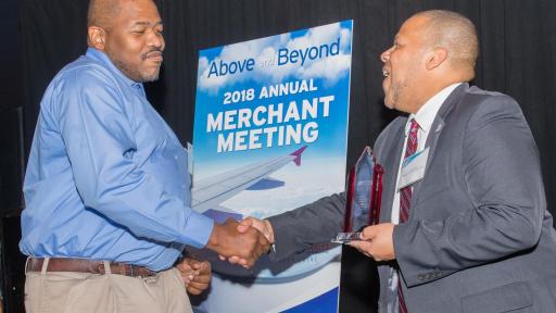 Two men shaking hands