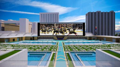 Circa Resort & Casino multi-tiered outdoor pool