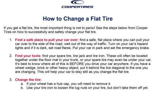 How to Change a Flat Tire