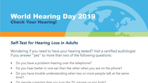 Self-Test for Hearing Loss in Adults