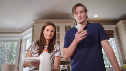 Couple looking at baby