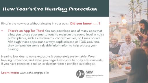 New Years Hearing and Noisy Gatherings