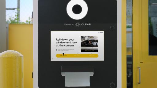 Hertz Fast Lane prompting driver to roll down window and look at camera