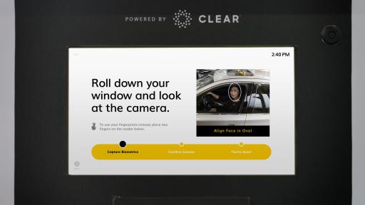 Hertz Fast Lane prompting driver to roll down window and look at camera