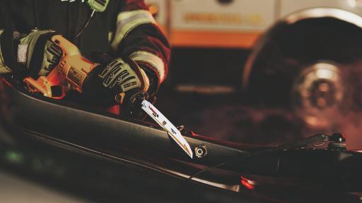 Firefighter with Lenox blade