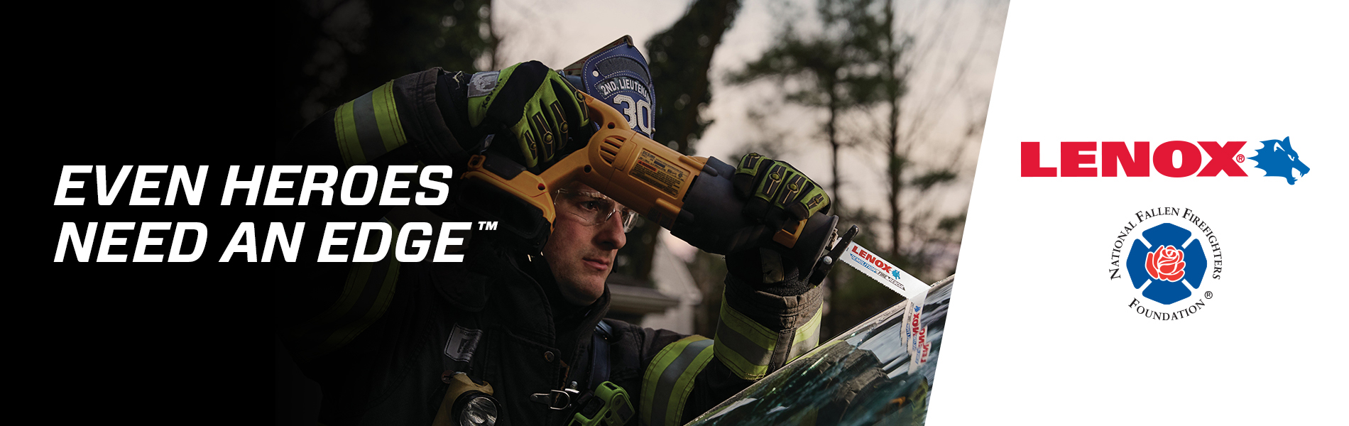 Firefighter with Lenox blade