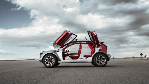 Kia HabaNiro with all doors open