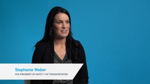 Play Video: Stephanie Weber, Vice President of Safety, MV Transportation
