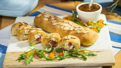 Dublin Cheeseboard-Stuffed Appetizer Bread