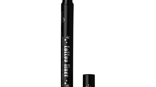 Kat Von D Beauty’s best-selling and award winning Tattoo Liner in Trooper Black is featured in the 2019 Sephora Birthday Gift mini-set. Full size shown.
