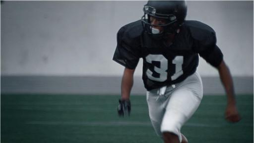 Football player running