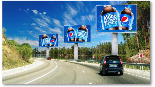 Pepsi #Summergram on Billboards