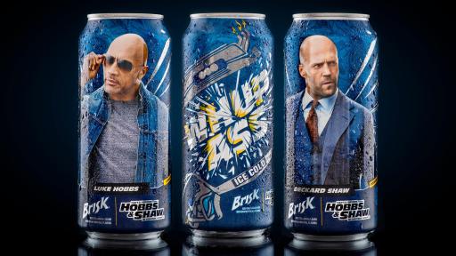 Three Brisk cans side by side