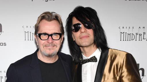 Gary Oldman with illusionist Criss Angel