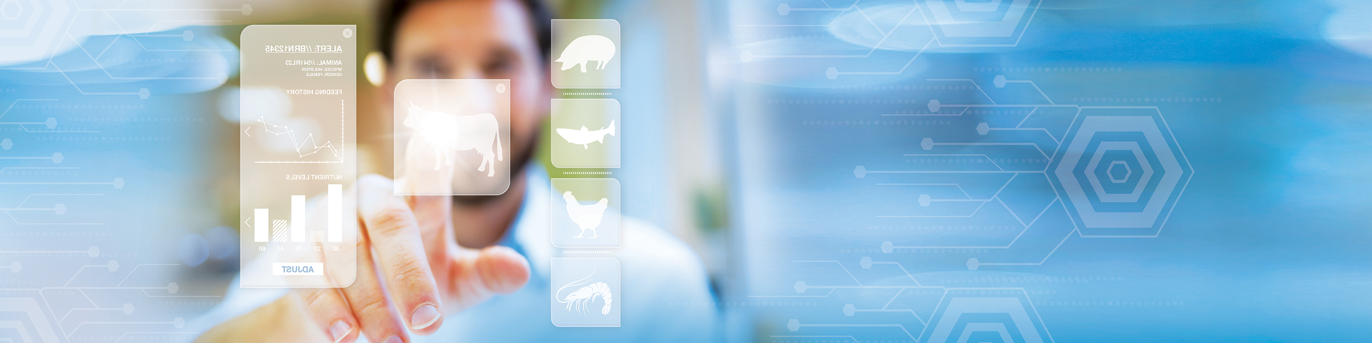 Banner image of a man using a touch screen