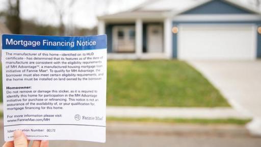 The MH Advantage&reg; home has a Mortgage Financing Notice placed in the home to indicate to an appraiser to use the best and most appropriate other sales available, which may include sales of site-built homes.