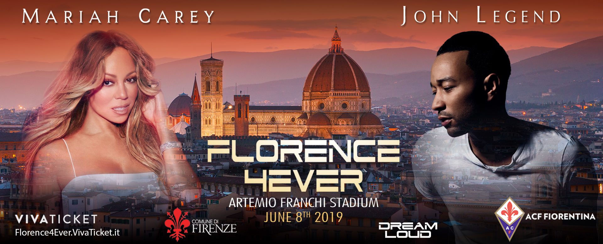 Florence4Ever poster with Mariah Carey and John Legend