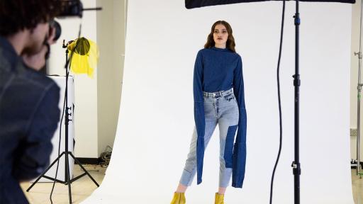 Fashion styling photo shoot.