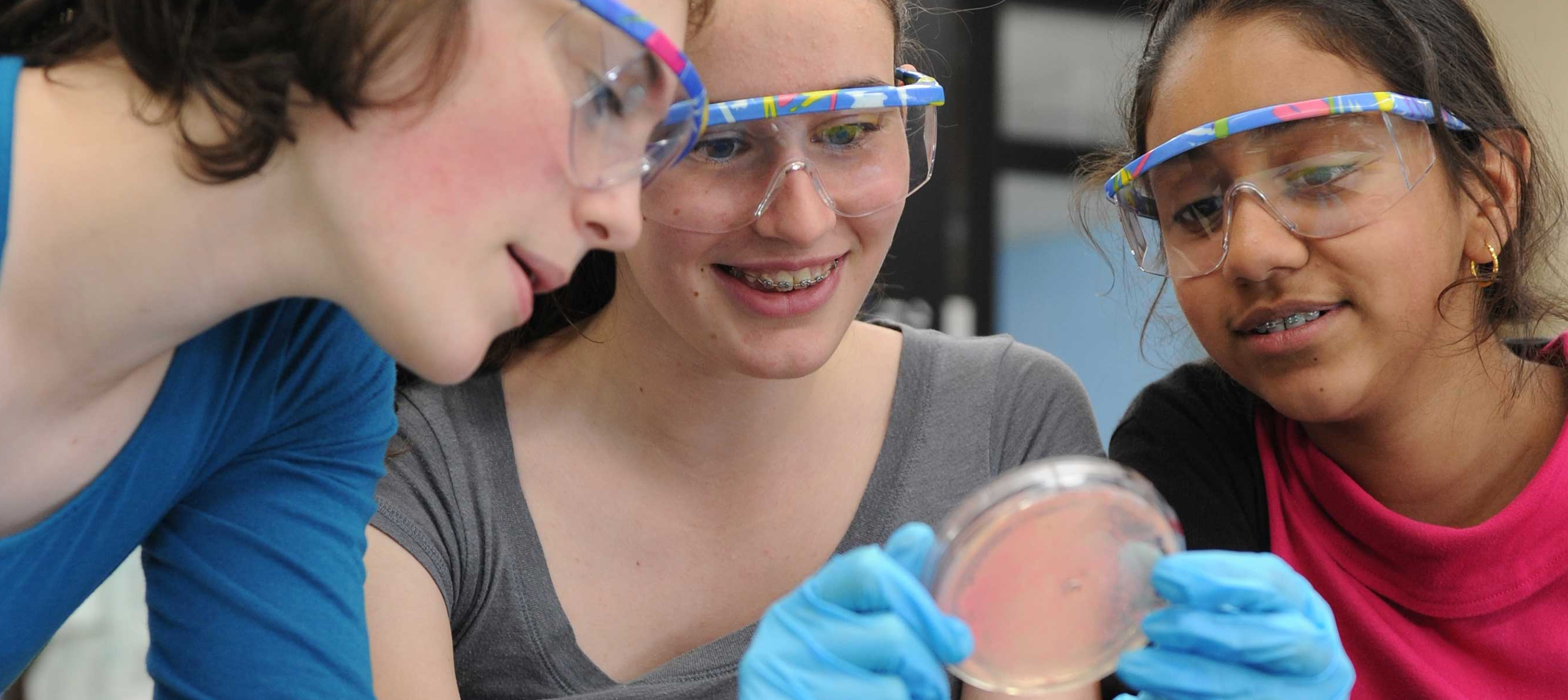 Girls in a lab