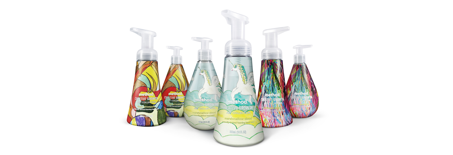 Liquid soap bottles