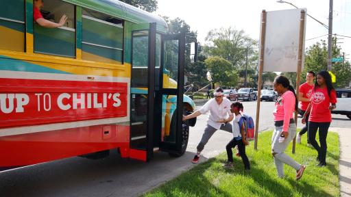 School pick-up like no other