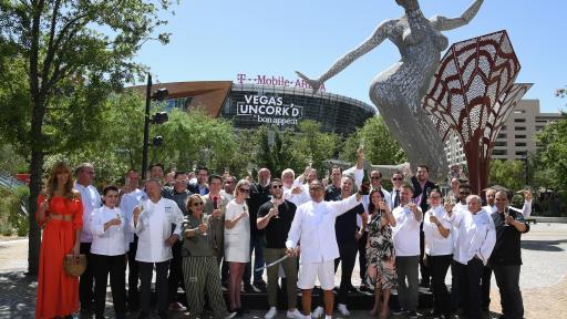 Saber Off at Vegas Uncork'd by Bon Appetit (credit Ethan Miller for Vegas Uncork'd)