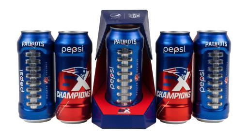 Pepsi Limited-Edition New England Patriots Laces Shaped Can