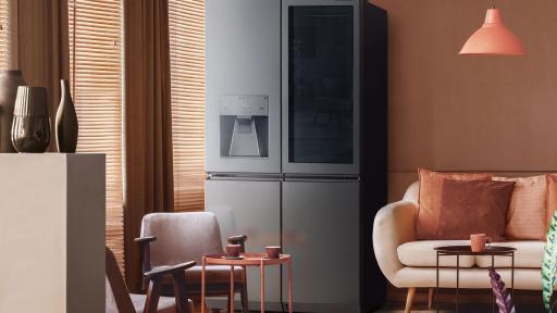 LG SIGNATURE Refrigerator with coral and clay elements