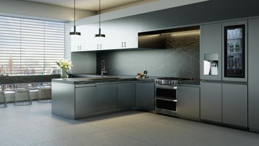 LG SIGNATURE Refrigerator with a sleek, metal finish