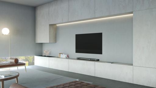 LG SIGNATURE OLED TV W with cream tones