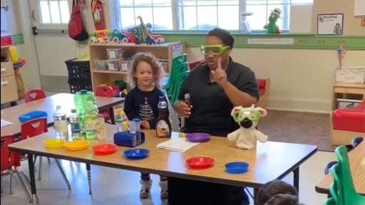 A classroom filled with young children