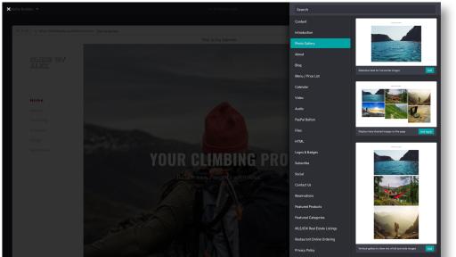 GoDaddy shows you layouts to choose from, so you don&rsquo;t have to be a designer to get the look you want.
