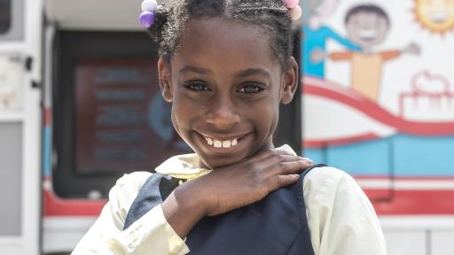Banner image of a girl smiling