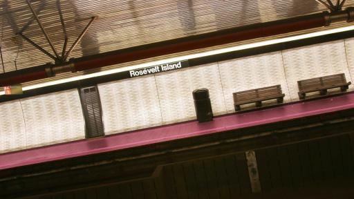 Ros&eacute;velt Island shows off its new pink-hued subway stop. Three Olives Vodka have created the first-ever permanent destination for the popular pink drink.