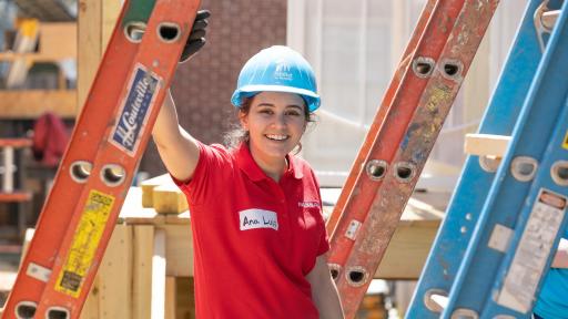 A volunteer from Nissan