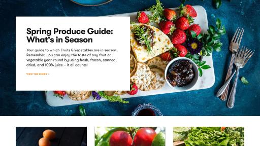 Homepage of the website