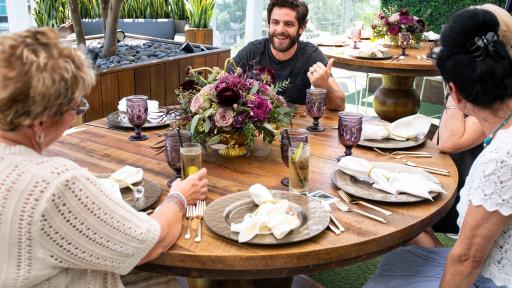 Table of people talking