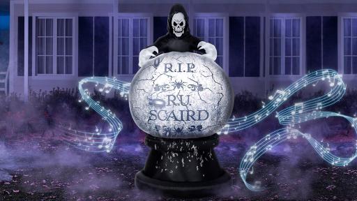 Halloween living projection