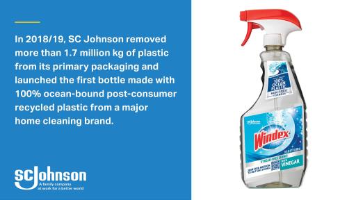 Banner with a pullquote and a bottle of windex