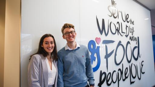 General Mills Feeding Better Futures Scholars Program winners Emma and Ugo Angeletti, founders of back2earth